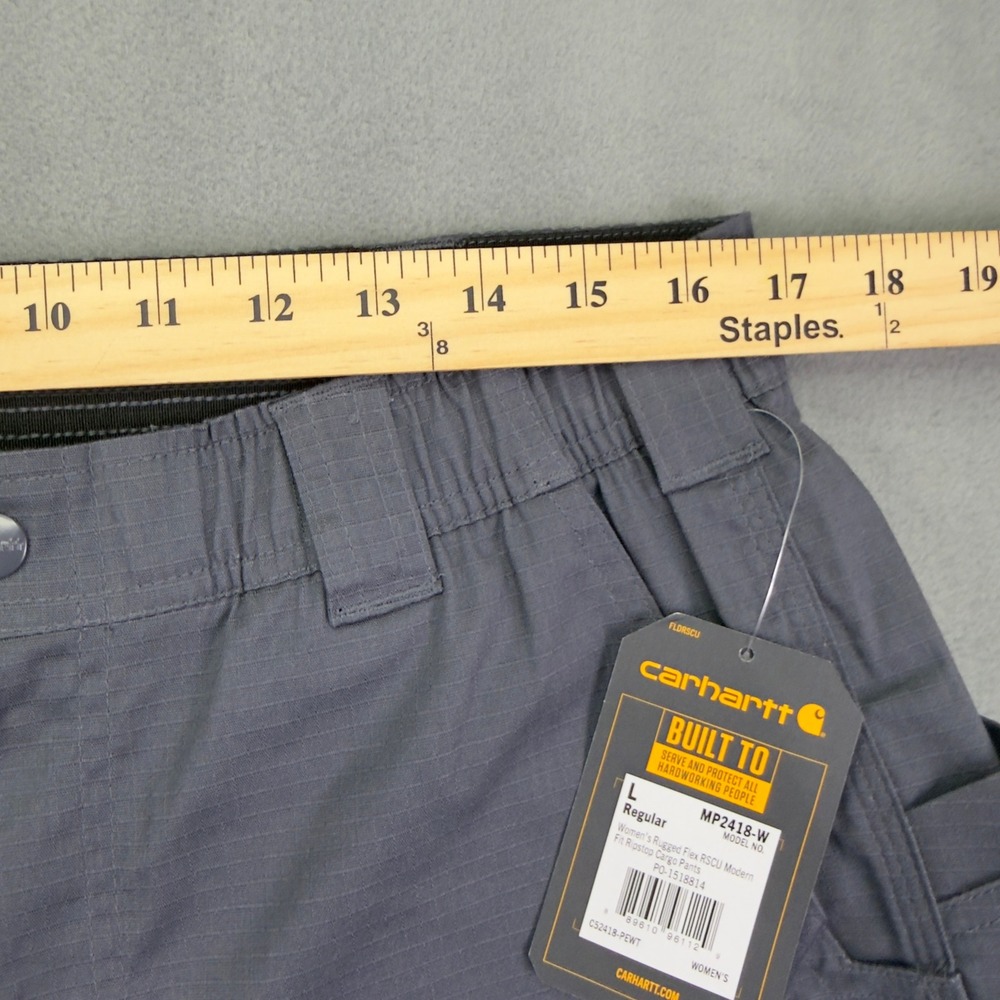 Carhartt Rugged Flex RSCU Modern Ripstop Cargo Pants Womens Large Regular Grey - Picture 7 of 11